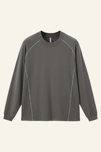 Men's Athletic Color Block Long-sleeve T-shirt.