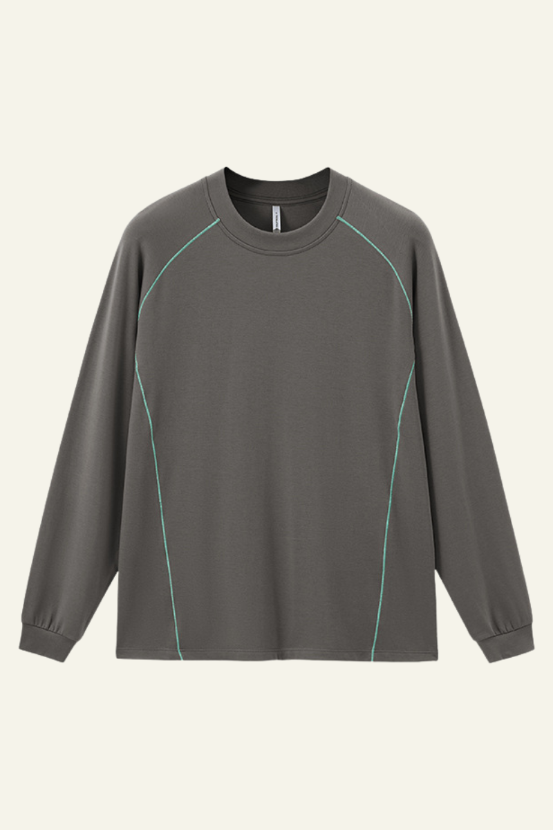 Men's Athletic Color Block Long-sleeve T-shirt.