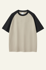 Women's Cotton Color-Blocked Relaxed T-shirt.