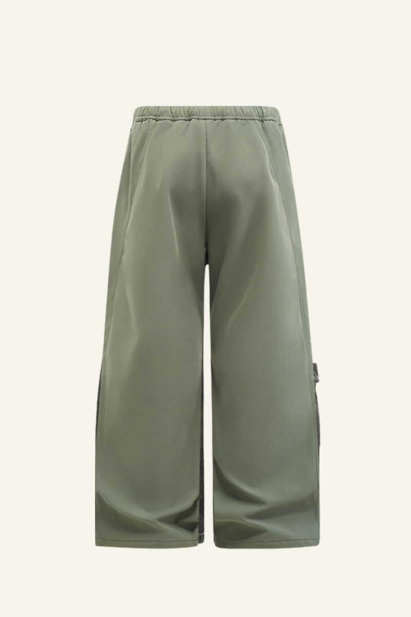 Men's  Streetwear Fleece-Lined Workwear Curved Pants