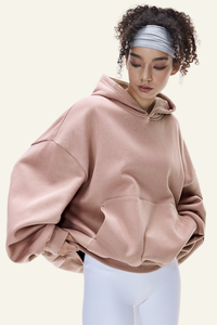 Women's  Streetwear Short Curved-Hem  Hoodie