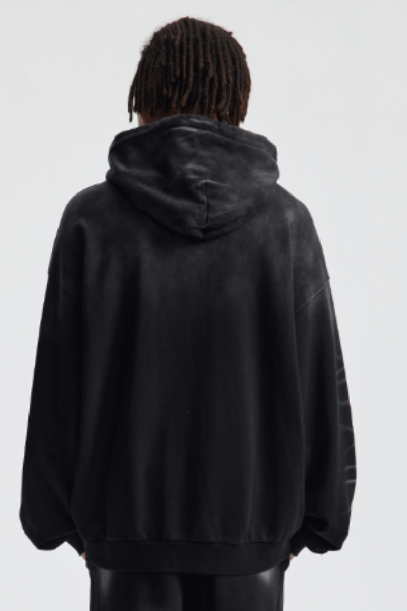 Men's Cotton Streetwear Gradient Hooded Jacket