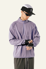 Men's Lightweught Half-zipper Stand-collar Pullover