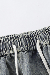Men's Summer Tencel Draped Wide Leg Denim Pants