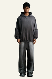 Men's  Cotton Vintage Set:Hoodie And Straight Leg Pant