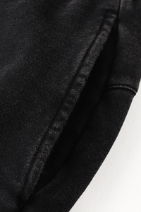 Men's Cotton Streetwear Washed Worn-Out Curved-Blade Pants
