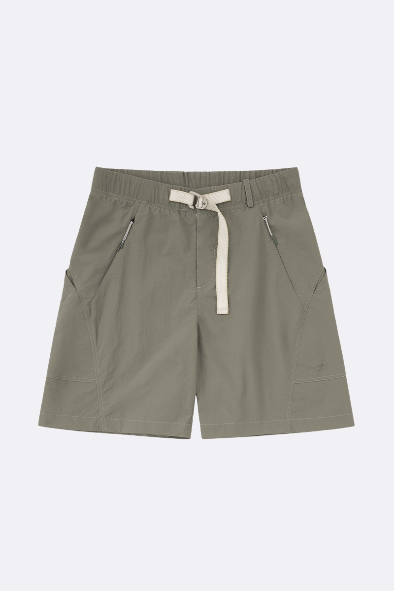 Men's 3D Cut Drawstring Quick Dry Secure Zip Cargo Shorts