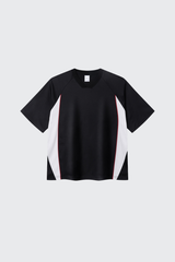 Men's Summer 7A V-Neck Colorblock QuickDry Oversized Tee