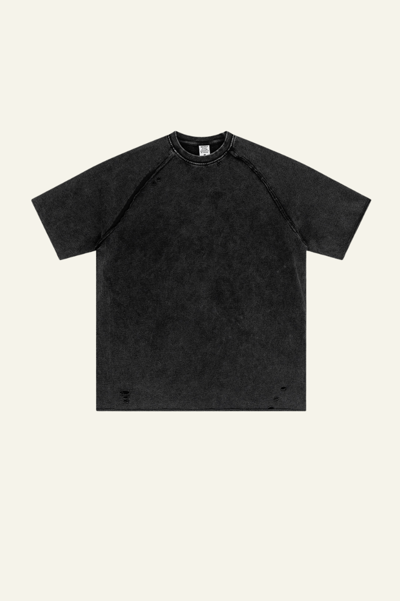 Women's Washed Wax-Dyed Cotton  T-shirt.