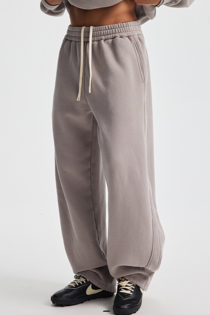 Men's Streetwea Distressed Curved-Blade Sweatpants