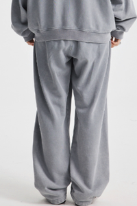 Men's Cotton  Streetwear Washed Distressed Wide Leg Pants