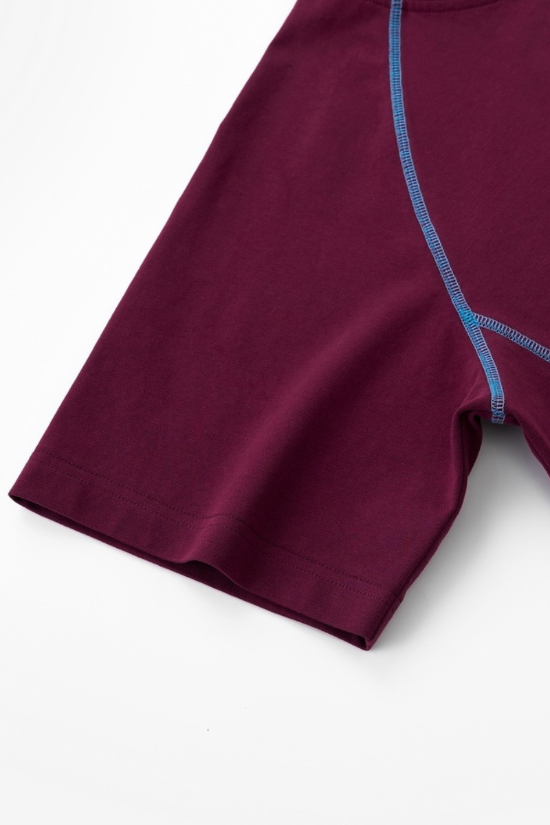 Men's Colorblock Sun Embroidery Crewneck Tee