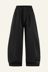 Men's Cotton Vintage Drawstring Wide Leg Pants