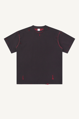 Men's Summer 240g Cotton Reversible Distressed Loose Tee