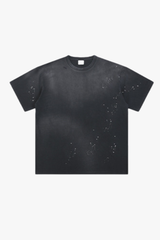 Men's 250g Cotton Distressed Loose Spray Wash Tee