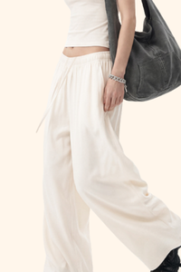 Women's Spring Summer 200g High Stretch Wide Leg Pants