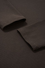 Men's Waffle-patterned Polo Collar Sweatshirts