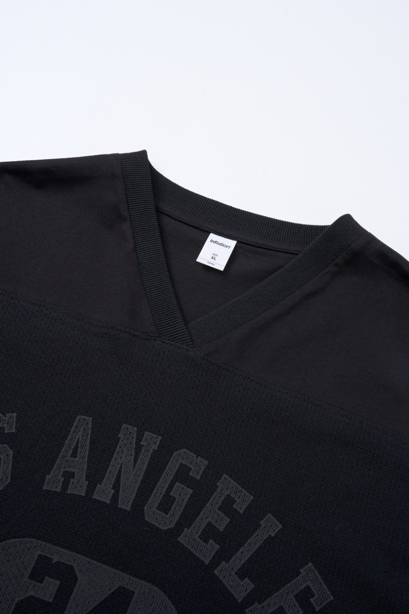 Men's Cotoon Streetwear  Faux Embroidery T-shirt