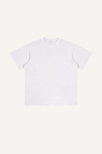 Men's Summer 260g Solid Cotton Loose Cuffed Tee