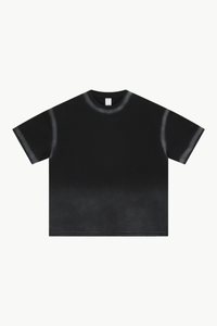 Men's Summer 280g Cotton Spray Wash Gradient Tee