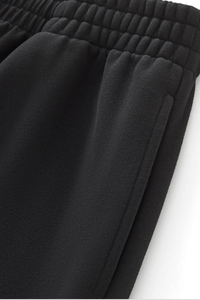 Men's Color Block Elastic Drawstring Cuff Wide Leg Pants