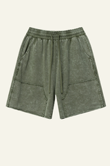 Men's Cotton Streetwear Vintage Tie-Dye Patchwork Shorts