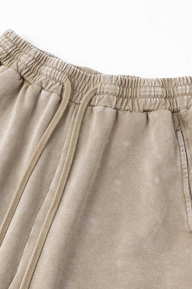 Men's Cotton Streetwear Washed Relaxed Short