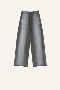 Men's Gradient-Colored Cotton Wide-Leg Pants.