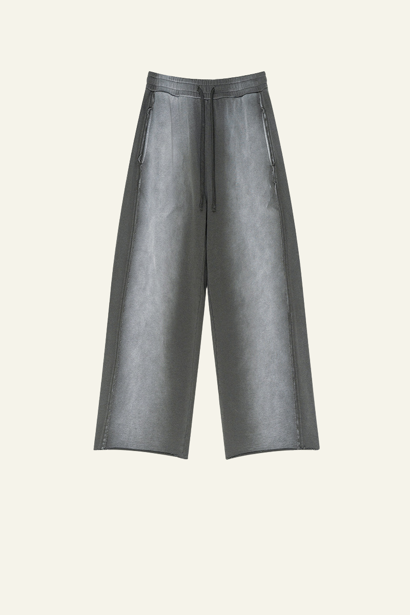 Men's Gradient-Colored Cotton Wide-Leg Pants.