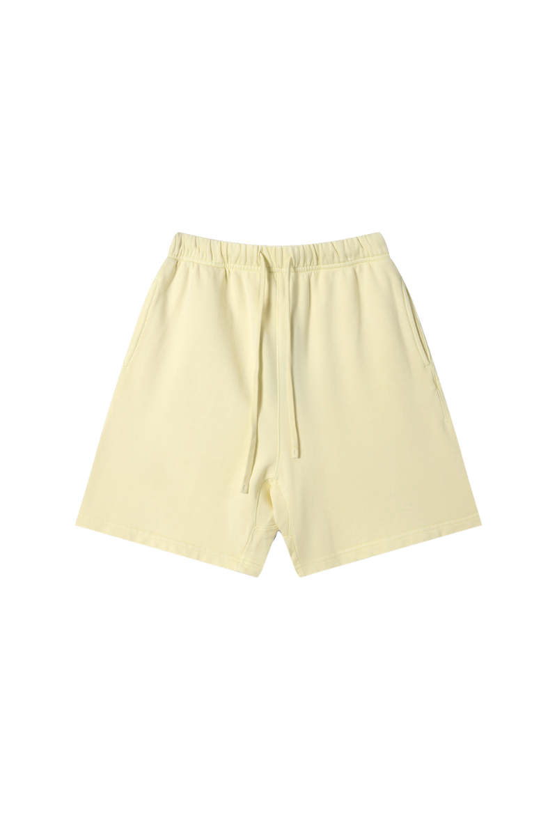 Unisex Spring Summer 360g Cotton Washed Drawstring Shorts