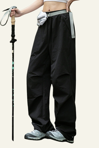 Women's Water-Resistant Breathable Pleated Lightweight Cargo Pants