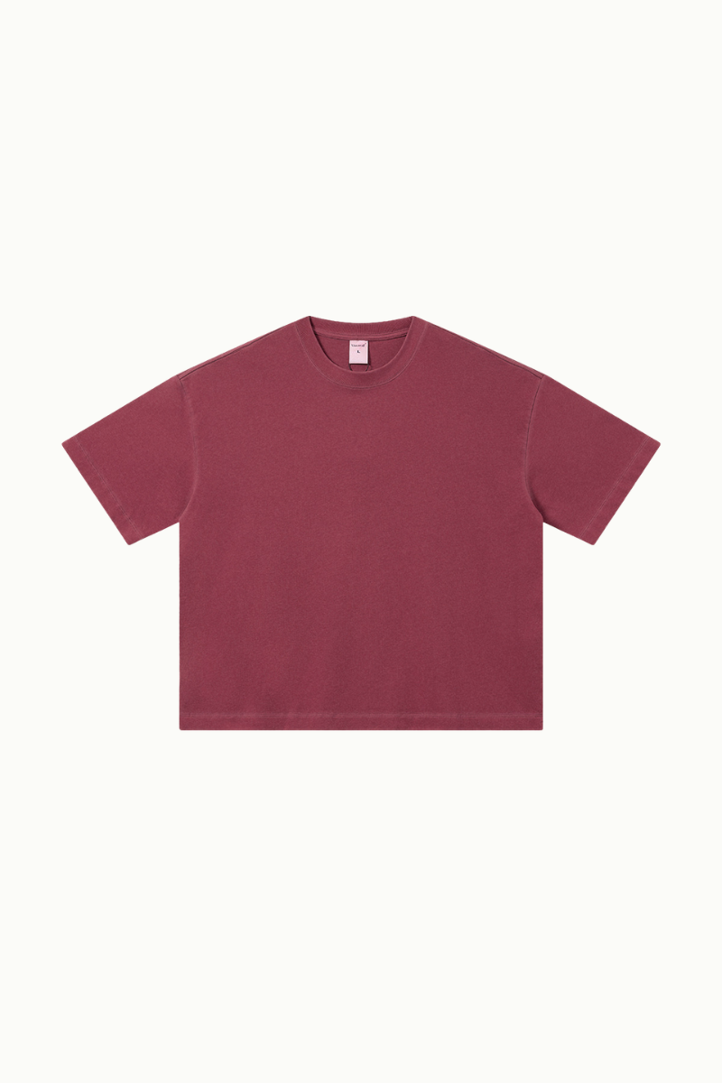 Women's Summer 280g Cotton Washed Oversized Boxy Tee