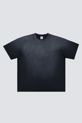 Men's Summer 250g Cotton Spray Fade Collar Distressed Tee
