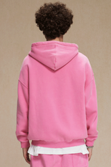 Men's Streetwear Wax-Dyed Vintage Solid Hooded Jacket