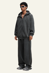 Men's Streetwear Retro Set:Jacket & Straight Leg Pants