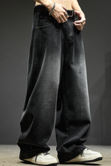 Men's Spring Summer Washed Loose Wide Leg Cargo Pants