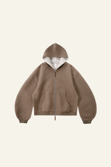 Men's Streetwear Double-Sided Zip Hooded Jacket