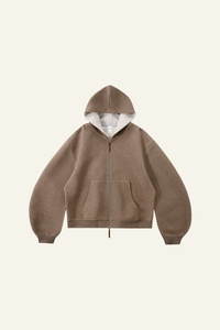 Men's Streetwear Double-Sided Zip Hooded Jacket