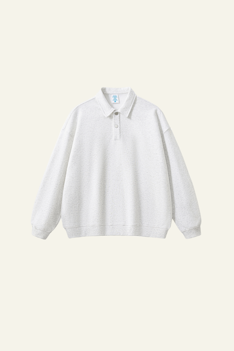 Women's Streetwear Polo Collar Relaxed Sweatshirts