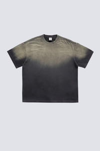 Men's Summer 250g Tiger Spray Fade Washed Oversized Tee