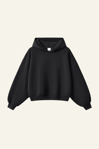 Men's Streetwear Cropped Drop-Shoulder Hoodie