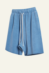 Men's Vintage Washed Cotton Frayed-Hem Shorts
