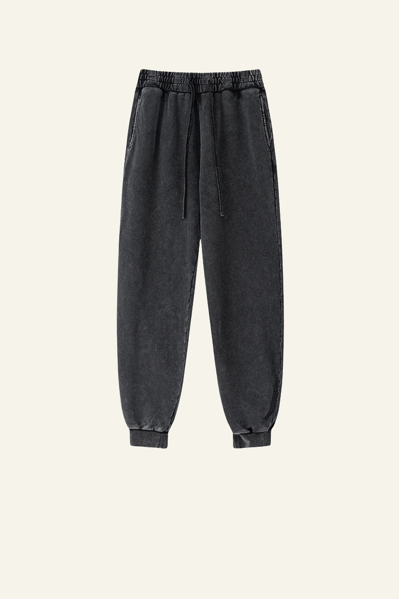 Men's Vintage Washed Cotton Cuffed Sweatpants