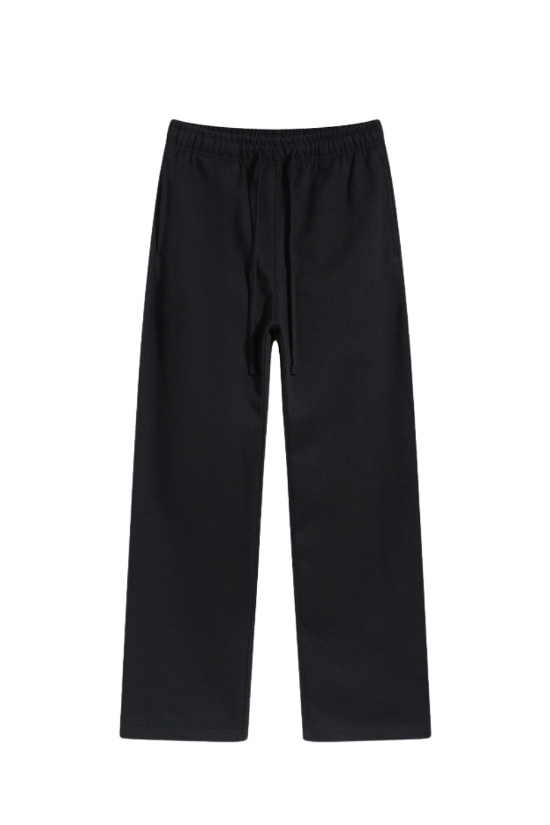 Unisex Summer 450g Elastic Drawstring Straight Pants