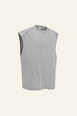 Men's Cotton Washed Retro Round-necked Tank Top