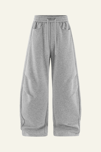 Men's Streetwear Double-pleated Curved  Pants