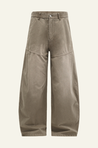 Men's Washed  Vintage Fleece-Lined Casual Pants.