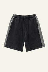 Men's Cotton Streetwear Color-Block Vintage Patchwork Shorts