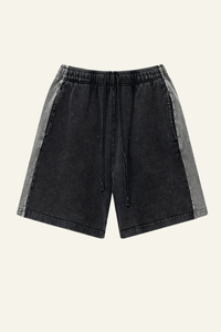 Men's Cotton Streetwear Color-Block Vintage Patchwork Shorts
