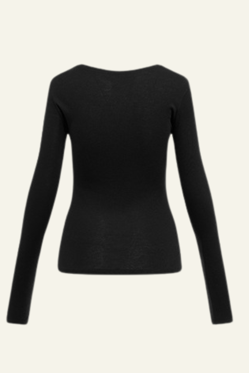Women's V-Neck Tencel-Wool Stretch Relaxed-Fit T-Shirt